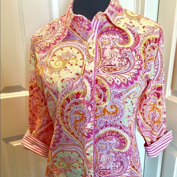 Beautiful retro look blouse by Chadwick's size 6 - Picture 1 of 3